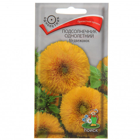 Семена подсолнечник декоративный Медвежонок 0,5г Поиск 