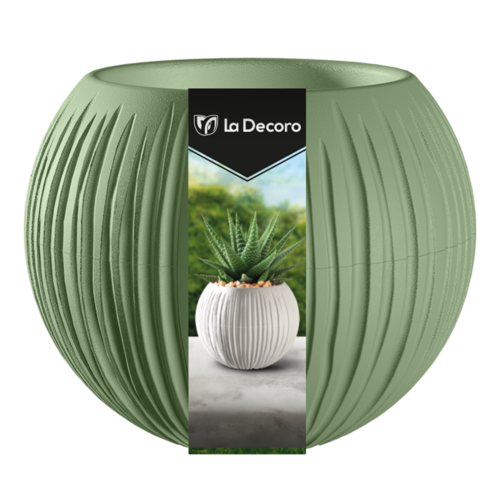 Кашпо Сфера 1,7л Оливковый пластик арт.КШ-9525 по цене 