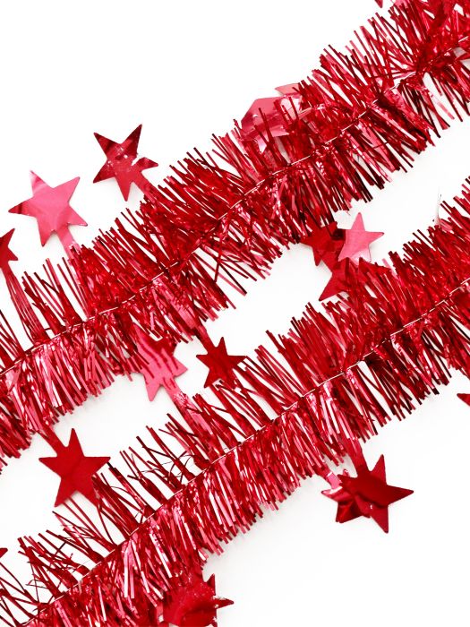 Мишура новогодняя Красные звезды 5х200см арт.86105 по цене 