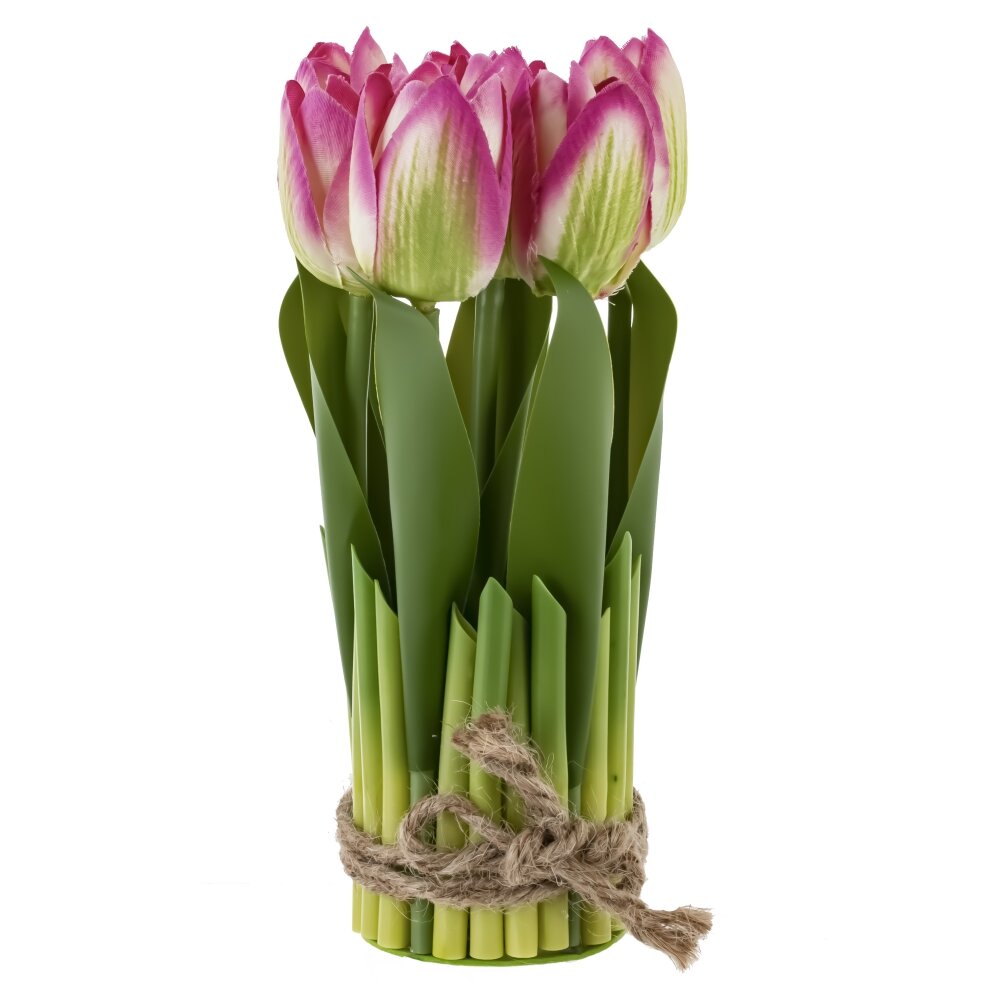 Композиция цветочная Тюльпан 8,5х8,5х18см арт.817665 по цене 