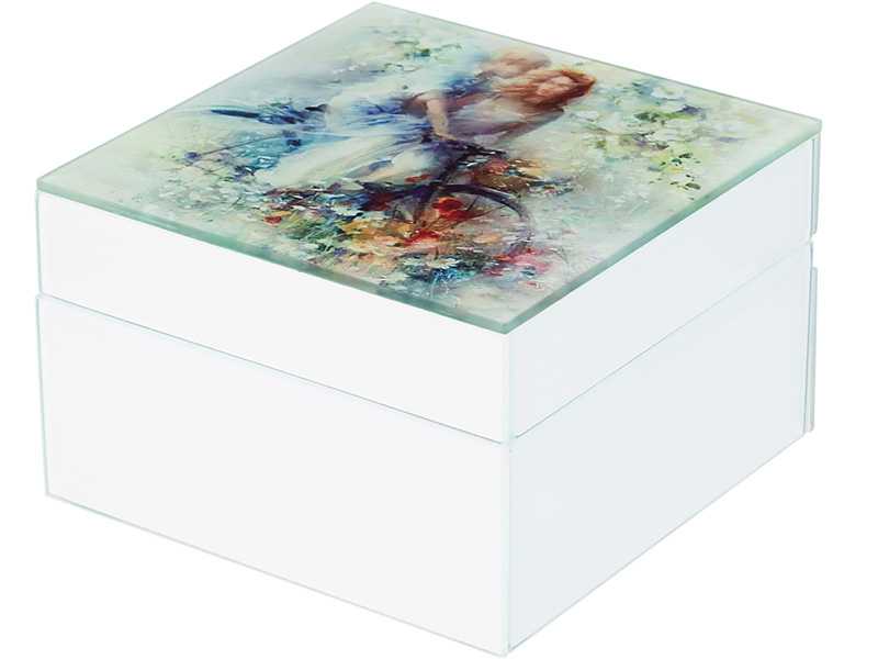 Шкатулка Лефард Арт коллекция 12,5х12,5х8см мдф, стекло арт.453-206 по цене 