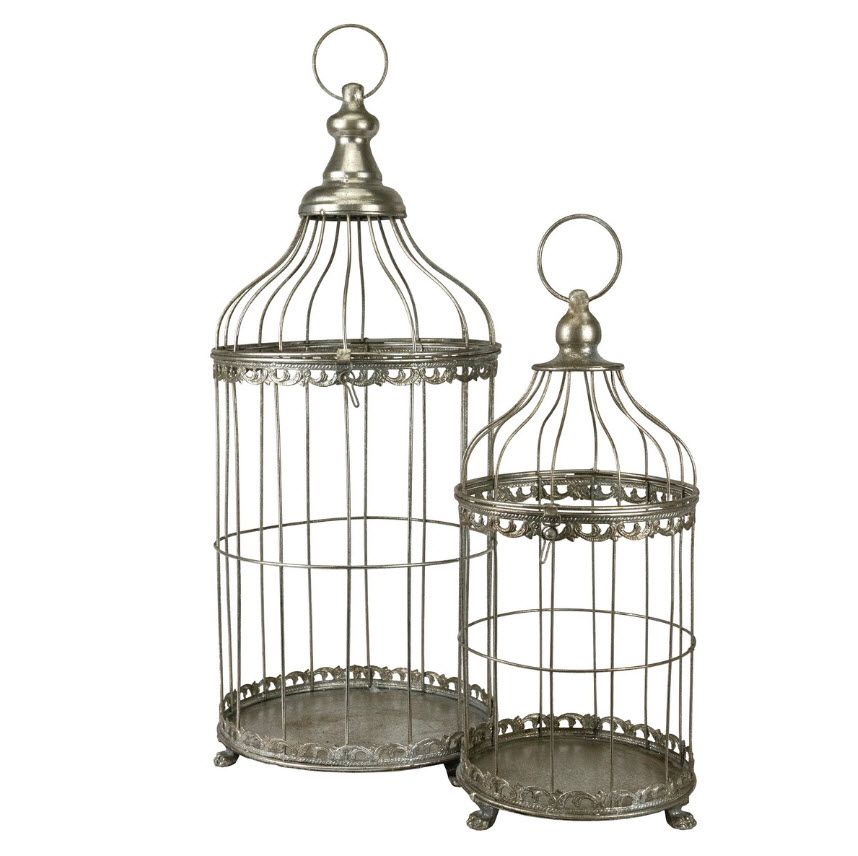 Набор клеток 2шт металл  24х53см, серебряный по цене 