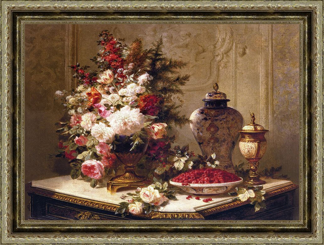 Картина - репродукция Натюрморт с малиной 30х40см арт.8Л3720 по цене 