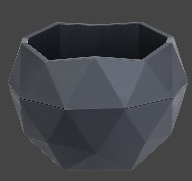 Кашпо Топаз 0,17л антрацит, пластик арт.КШ-1373 по цене 