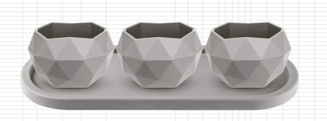 Кашпо Топаз 0,45л на подставке Амалия серый жемчуг, пластик арт.КШ-0813 по цене 