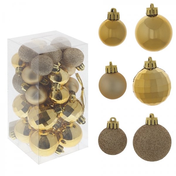 Украшение новогоднее Шар Лимонное удовольствие набор из 26шт пластик арт.722890 по цене 