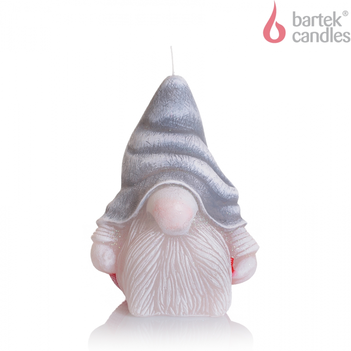 Свеча Дед Мороз фигурка, белый 12,5см по цене 