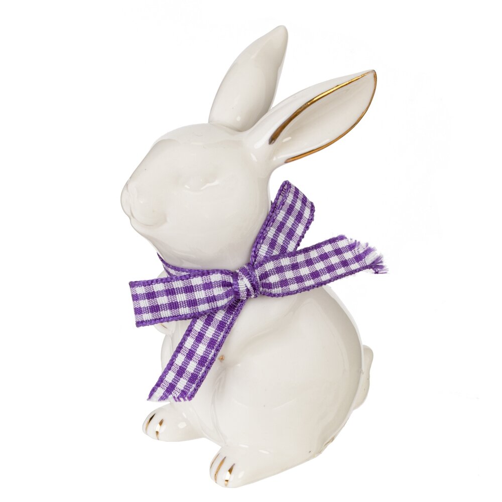 Фигурка декоративная Заяц 4x5,5x9см, фарфор арт.816099 по цене 