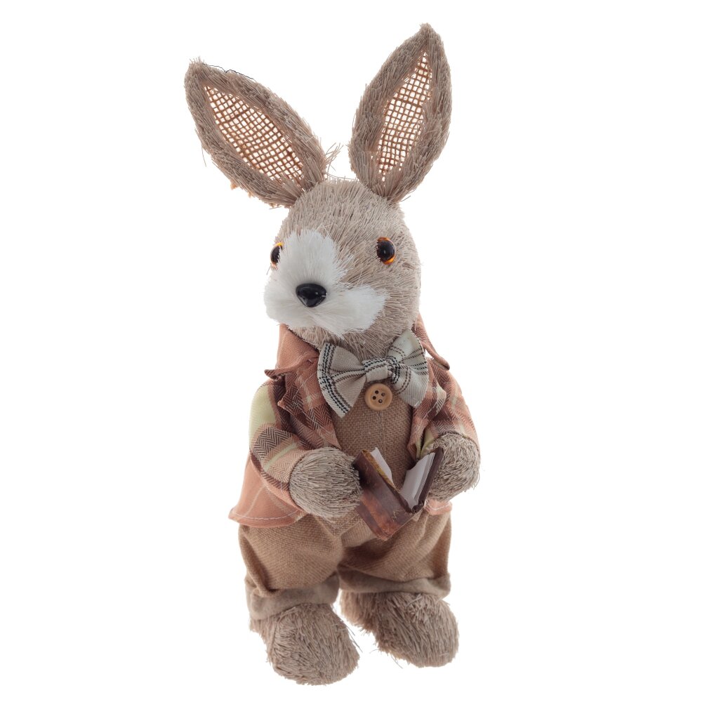 Фигурка декоративная Заяц с книжкой 11х14х28см арт.796901 по цене 