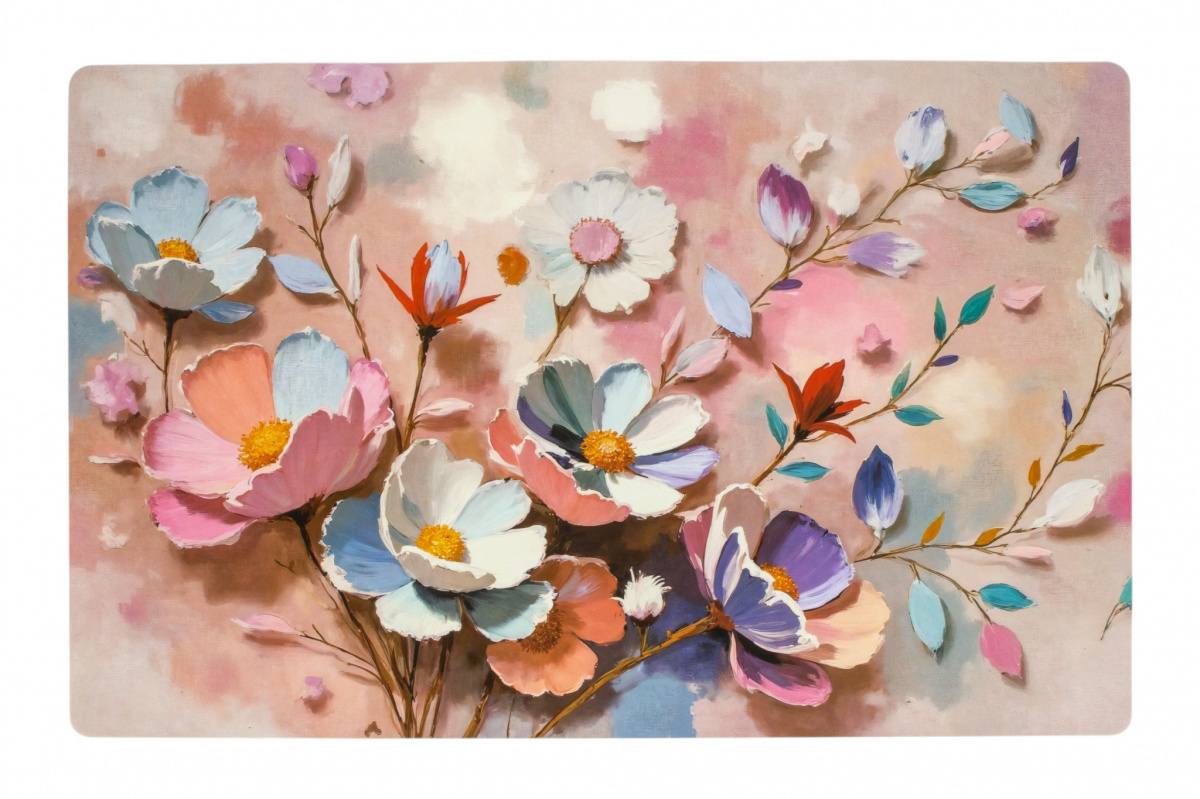 Салфетка сервировочная ПВХ Пастельный узор 26х41см арт.16237 по цене 