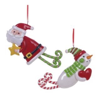 Украшение новогоднее Снеговик/Дед Мороз, L12,7 W1,2 H7,5 по цене 