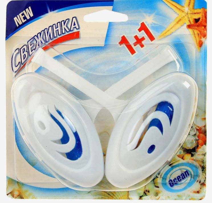 Очиститель подвесной для унитаза Свежинка, Море 2шт 30гр арт.2996704 по цене 