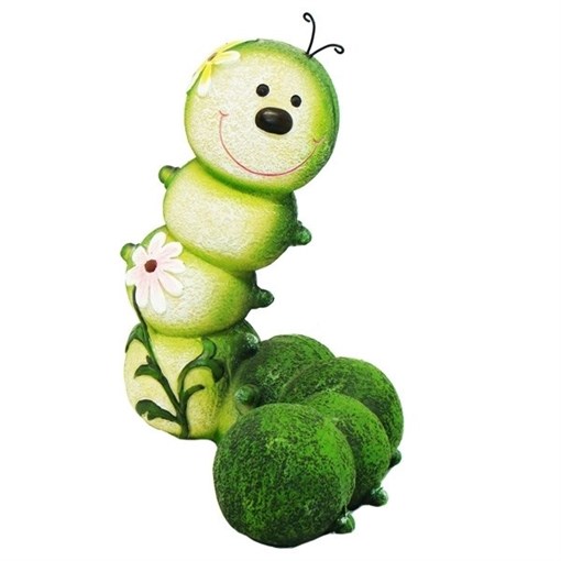 Фигура декоративная садовая Гусеница Красотка полистоун 19х12,5х21,5см по цене 