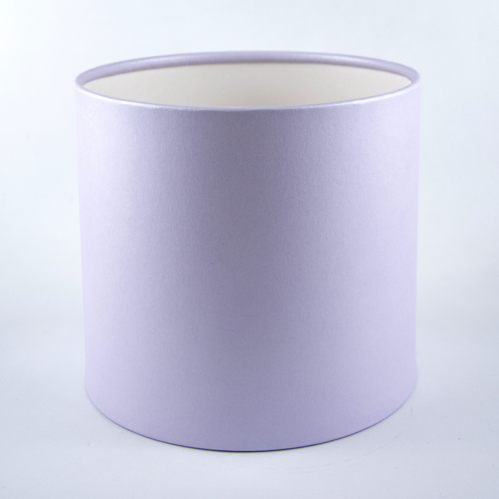 Коробка подарочная круглая без крышки 16x15см, светло-сиреневый по цене 
