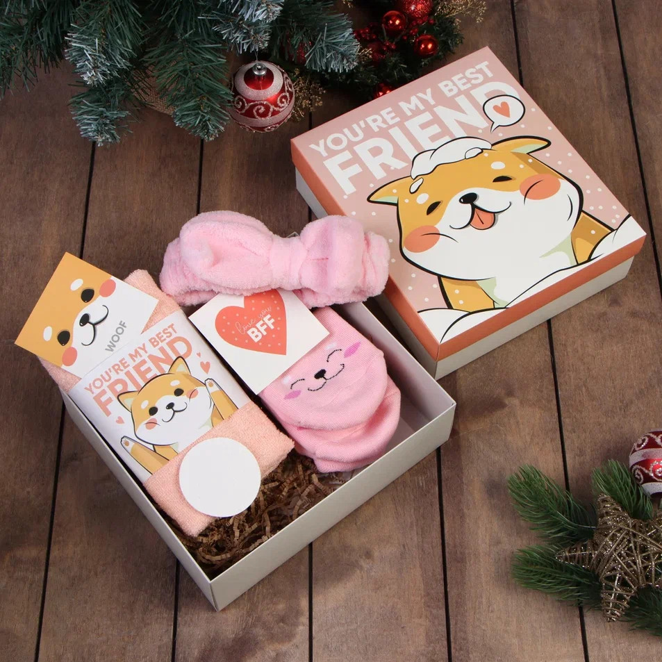 Набор подарочный Этель Друг: полотенце и аксессуары арт.5142748 по цене 