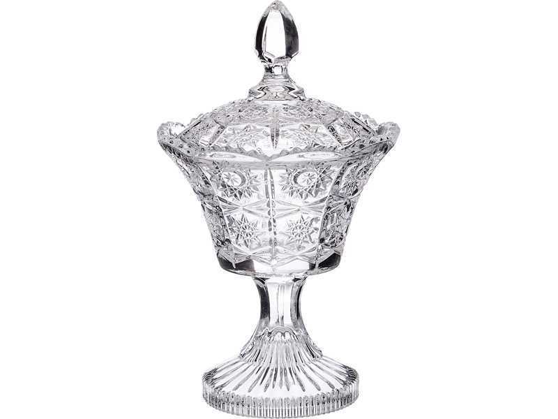 Конфетница Муза Кристалл на ножке 12х12х20см стекло арт.695-022 по цене 