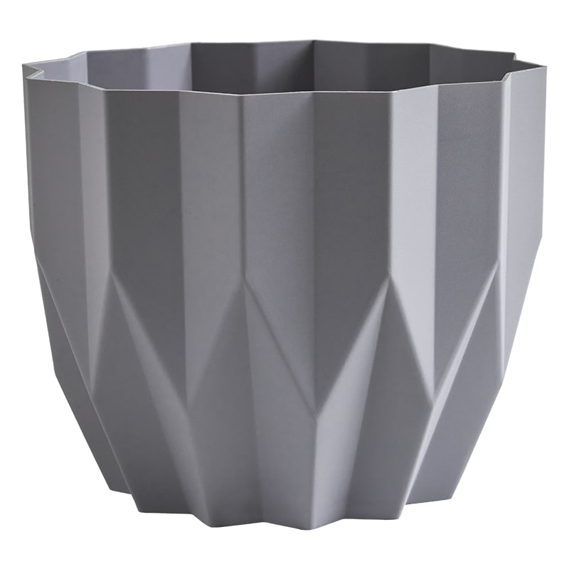 Кашпо Геометрия 0,8л Серый жемчуг пластик арт.КШ-4113 по цене 