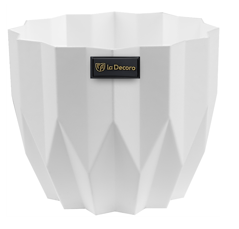 Кашпо Геометрия 3л Белый пластик арт.КШ-4444 по цене 