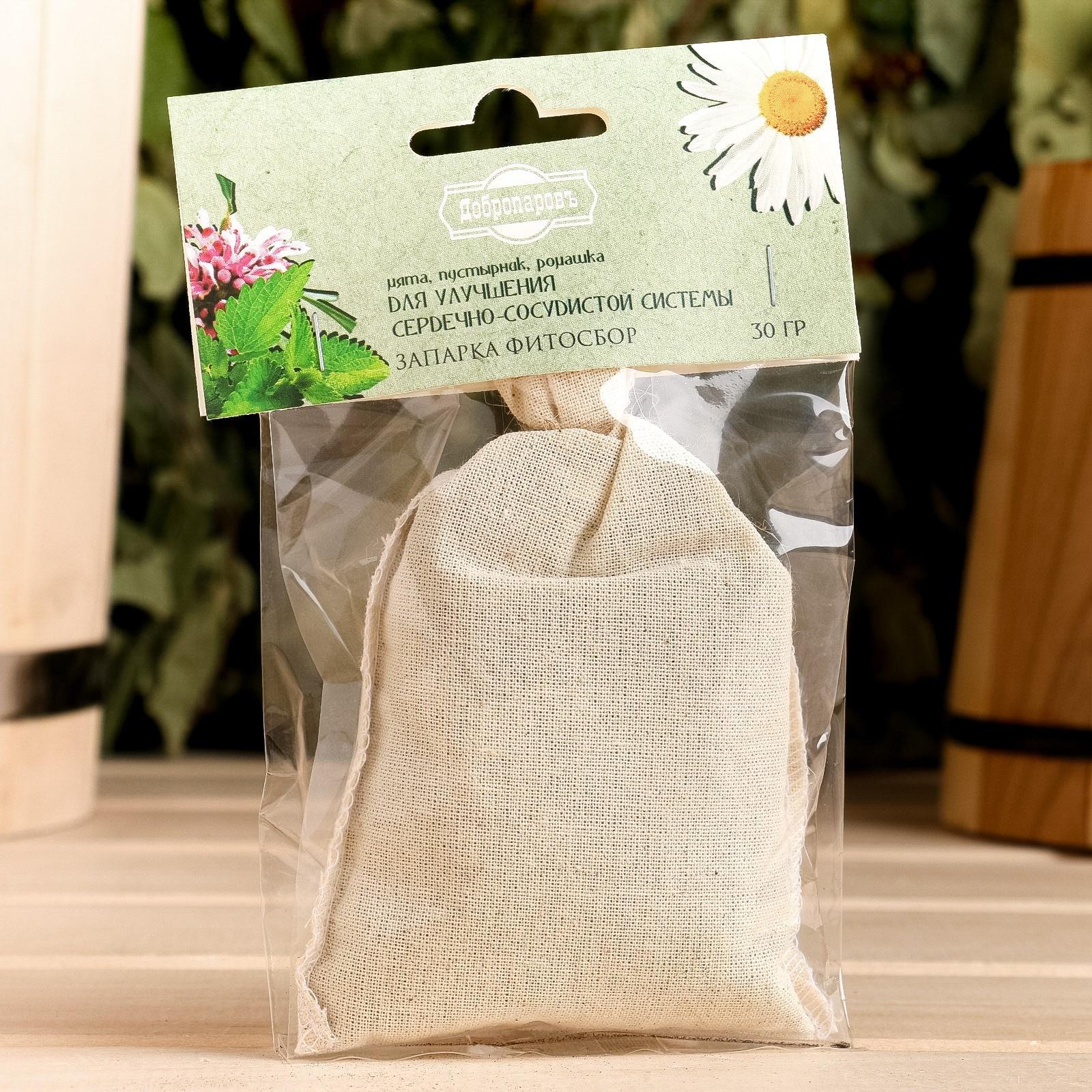 Запарка фитосбор Для улучшения сердечно-сосудистой системы мята, пустырник, ромашка 30г арт.3036247 по цене 