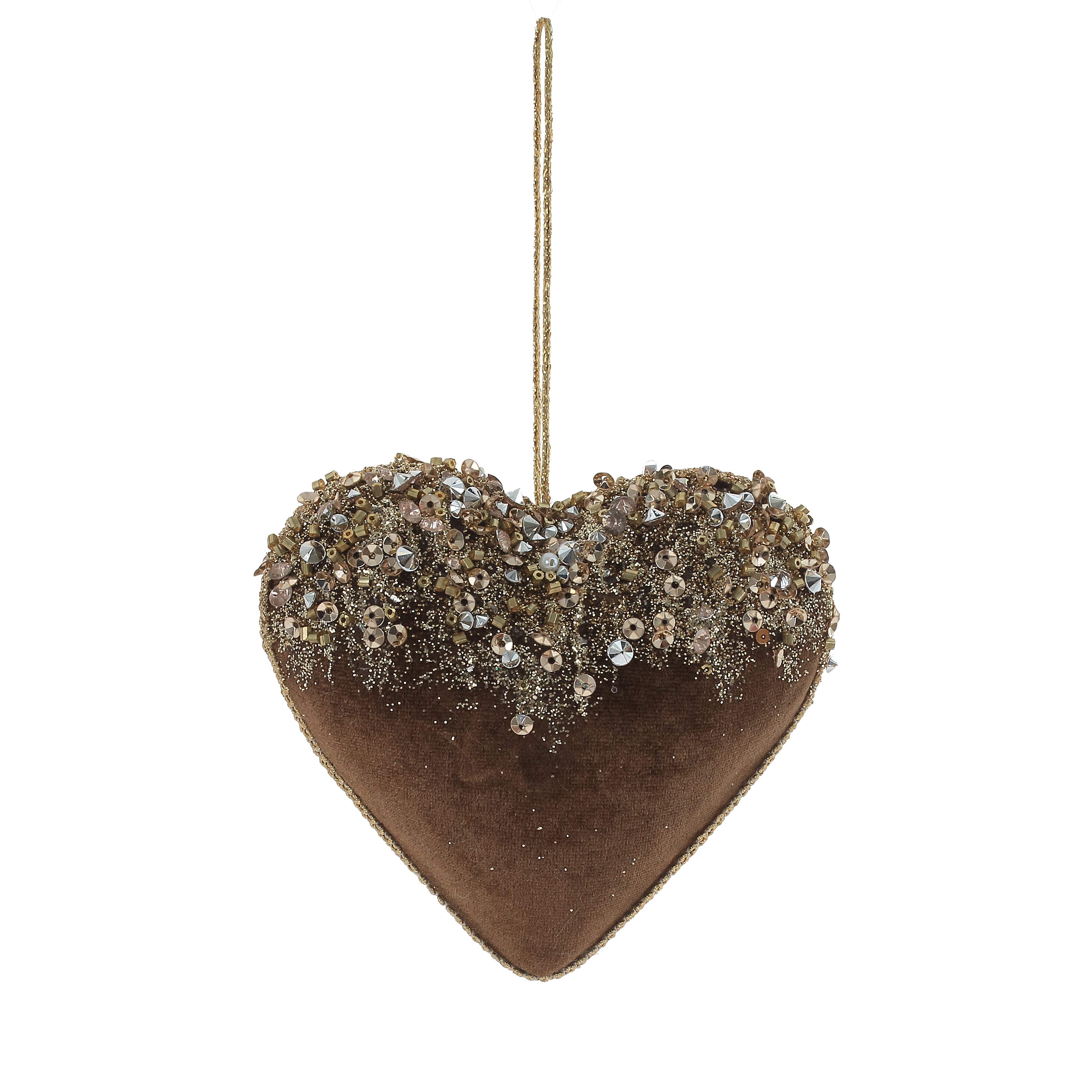 Украшение новогоднее Сердце Кантри, коричневый 11,5х5,5х10см по цене 