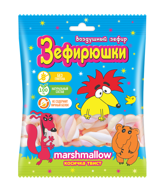 Зефир Зефирюшки, косичка твист, в пакете по цене 