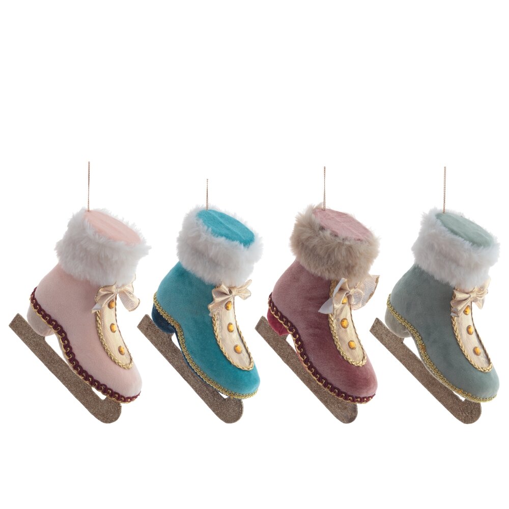 Украшение новогоднее Коньки 15,5х7х17см 4в. арт.808680 по цене 