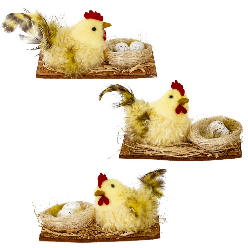 Фигурка декоративная Курица 11x5x6см 3в арт.816200 по цене 