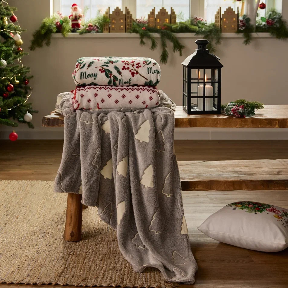 Плед светящийся в темноте Этель Елочки 200х220см арт.7880905 по цене 