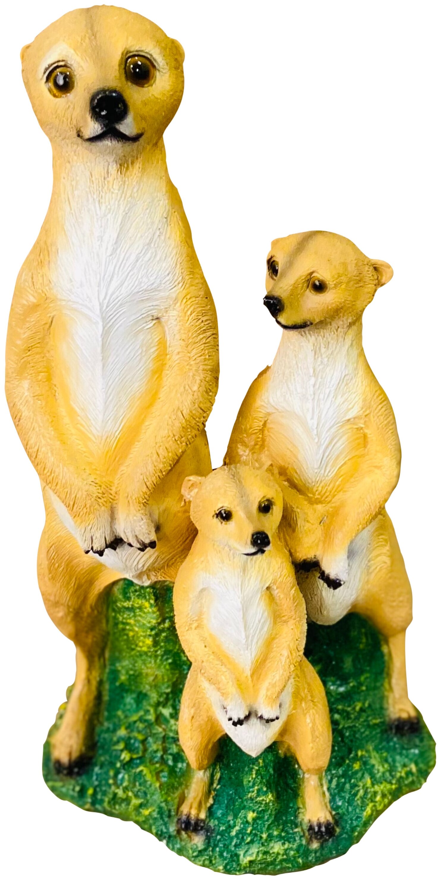 Фигура декоративная садовая Сурикаты трио полистоун 41х38см по цене 