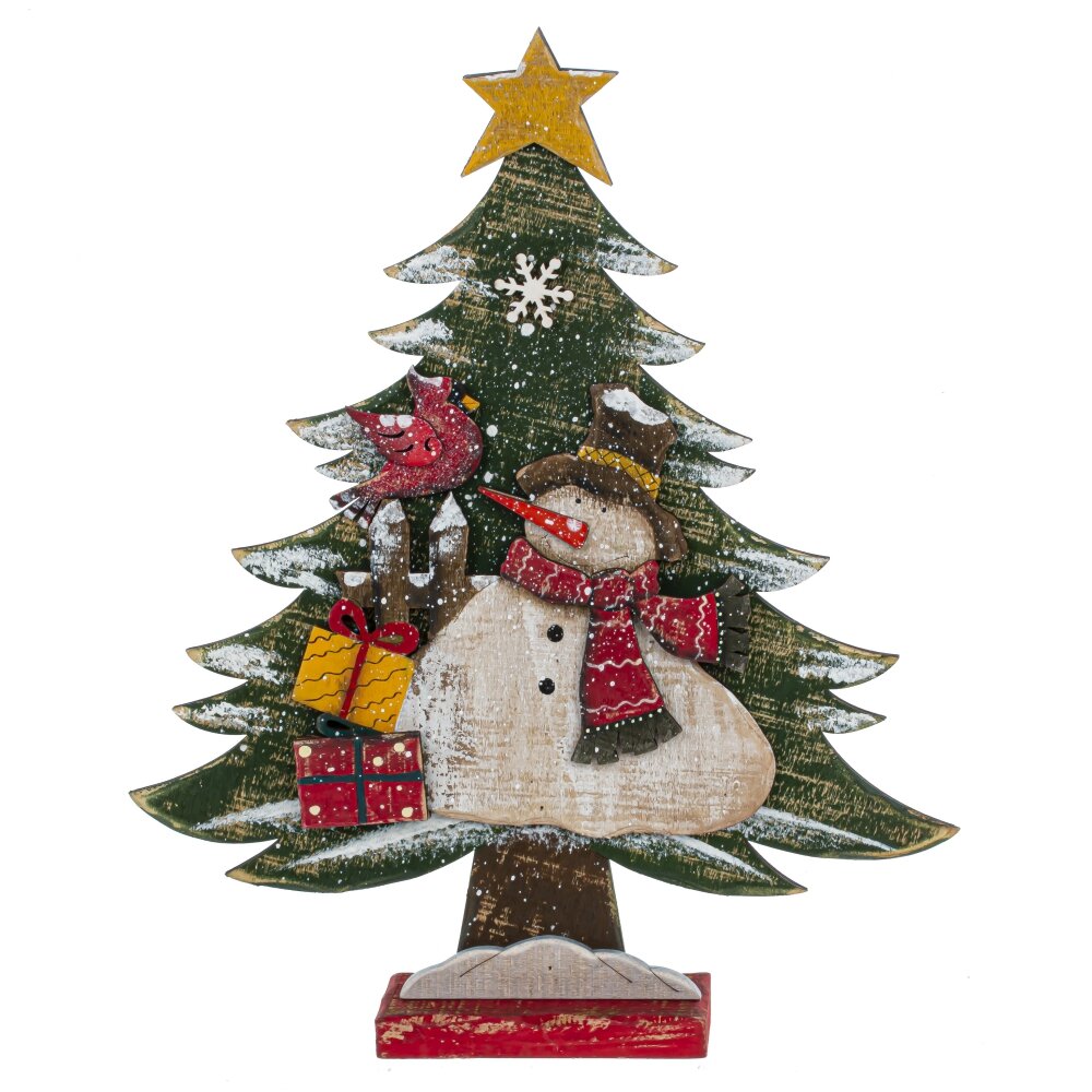 Фигурка декоративная Елка 32х6х39см, дерево арт.809148 по цене 