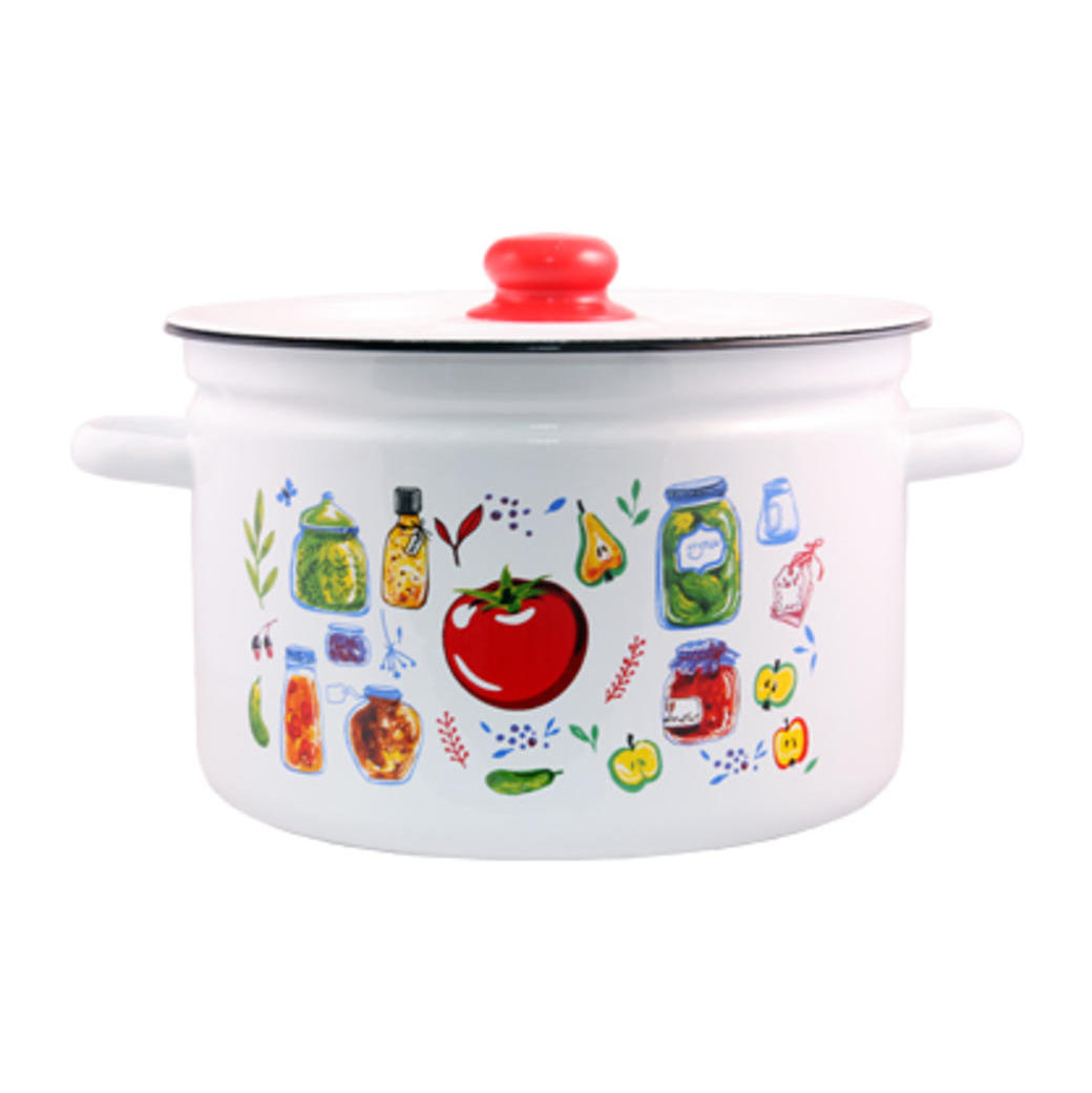 Кастрюля эмалированная цилиндр ТМ Аппетит Маринад 9,0л по цене 