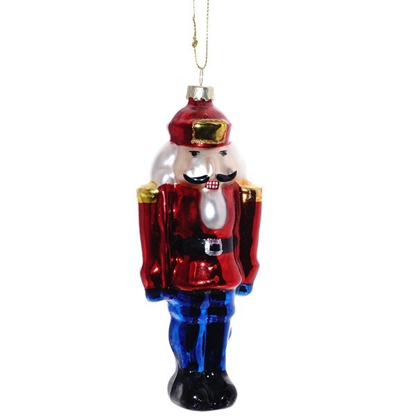 Украшение новогоднее Щелкунчик 6х4х14,5см стекло арт.256361 по цене 