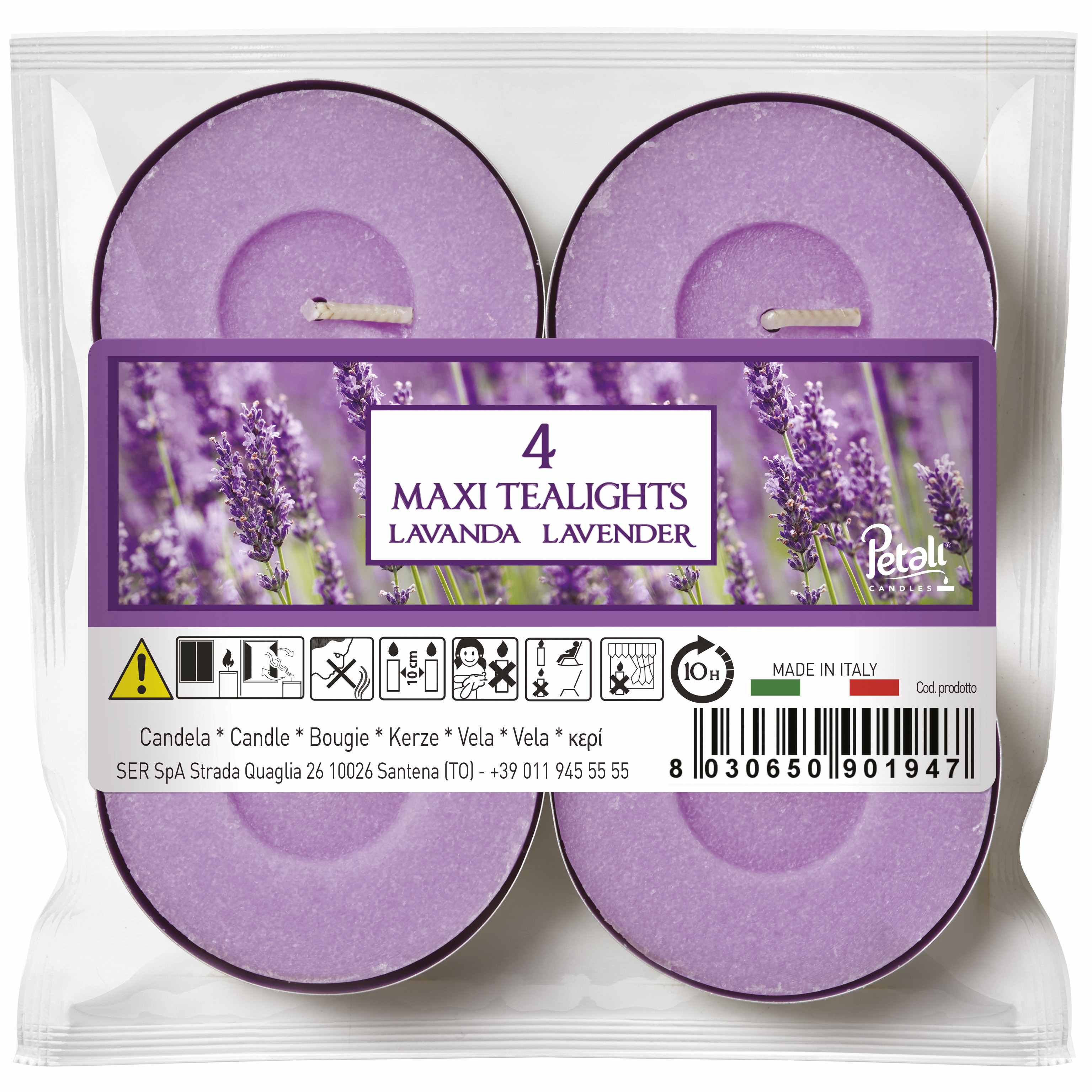 Свечи чайные Арома Петали Лаванда 4шт арт.ALM041013 по цене 