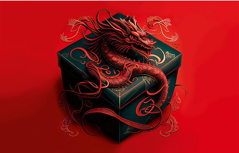 Салфетка сервировочная Дракон красный ПВХ 26х41см арт.13242 по цене 