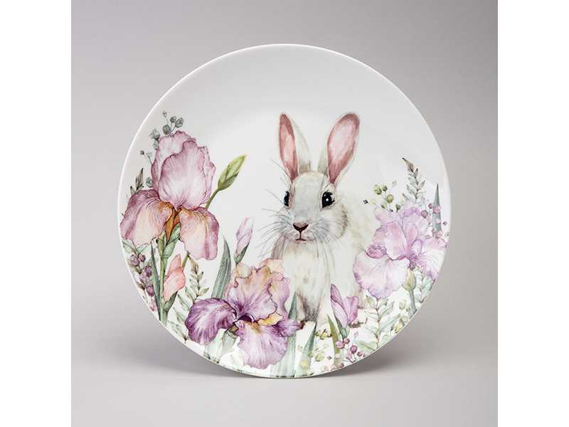 Тарелка обеденная Лефард Ирисы 20,5см, фарфор арт.425-140 по цене 