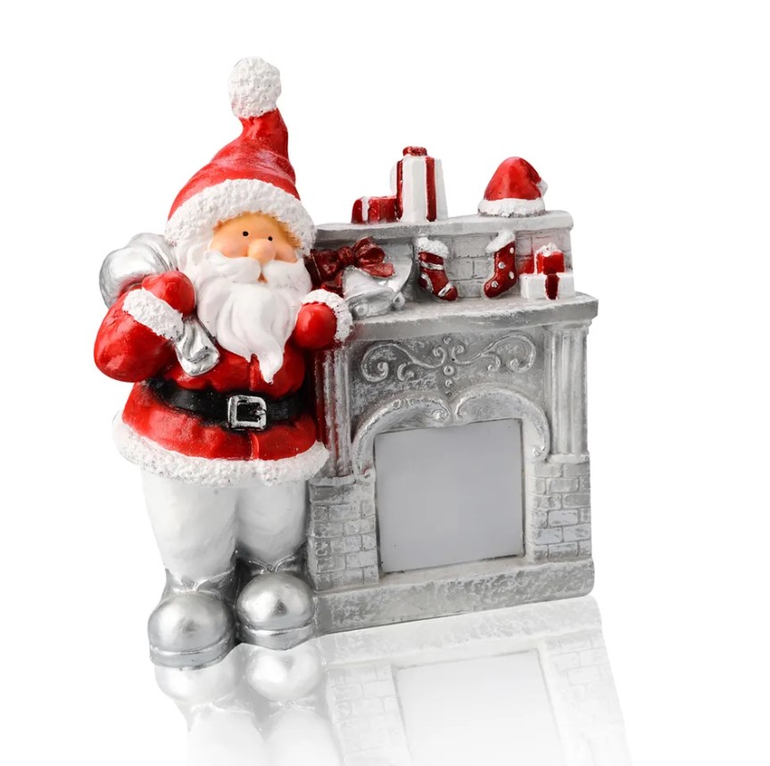 Фигура декоративная Камин с Дедом Морозом Н-44см полистоун арт.НФ384 по цене 