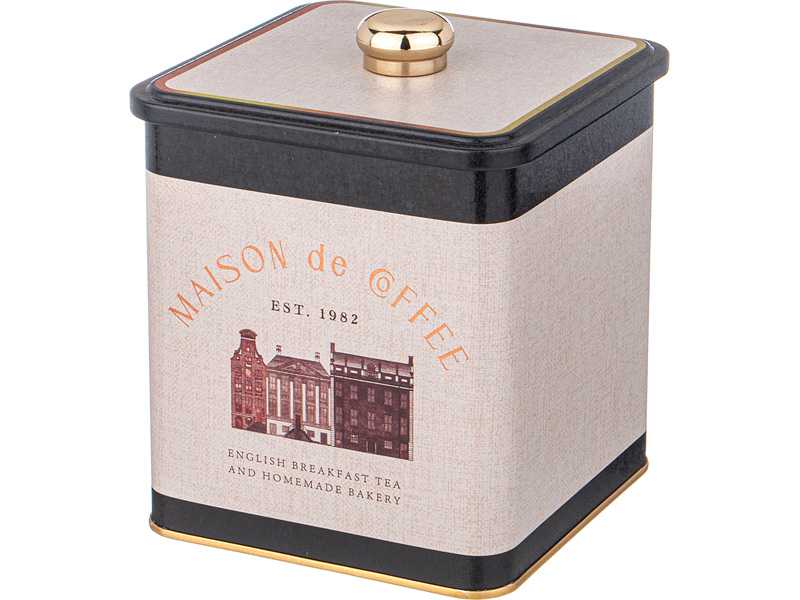 Емкость для сыпучих продуктов Агнесс Инглиш Брекфаст штабелируемая 12х12х13,7см 1,8л сталь арт.949-0 по цене 