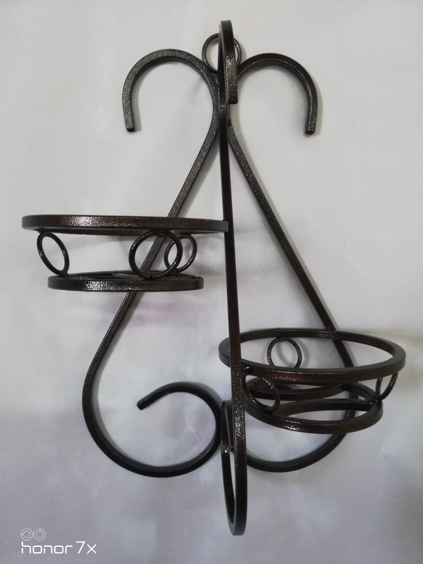 Подставка кованая для цветов на 2 горшка Лебедь 53х37х20см арт.К7 по цене 