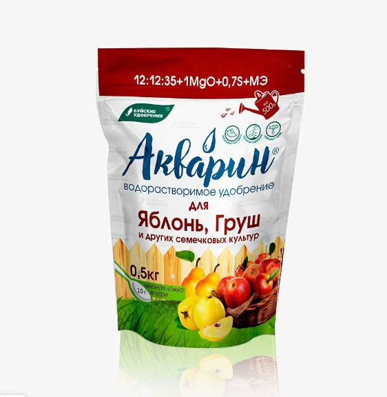 Удобрение Акварин Для яблонь и груш 0,5 кг по цене 