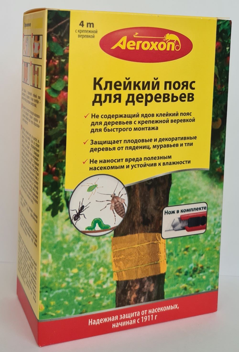 Пояс клейкий Аэроксон для садовых деревьев 4х0,14м по цене 