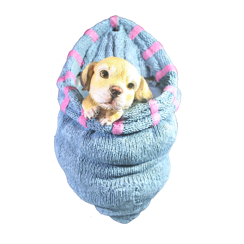 Кашпо Щенок в мешочке 15х15х25см полистоун арт.713892/K158 по цене 