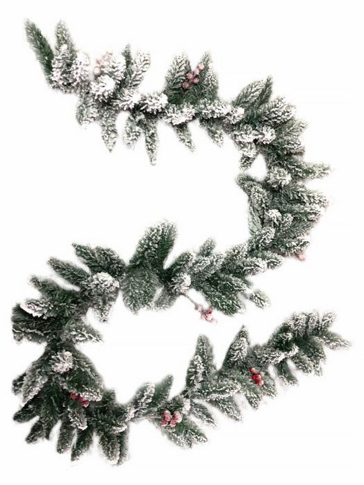 Гирлянда хвойная заснеженная 270х25см ПВХ арт.90567 по цене 