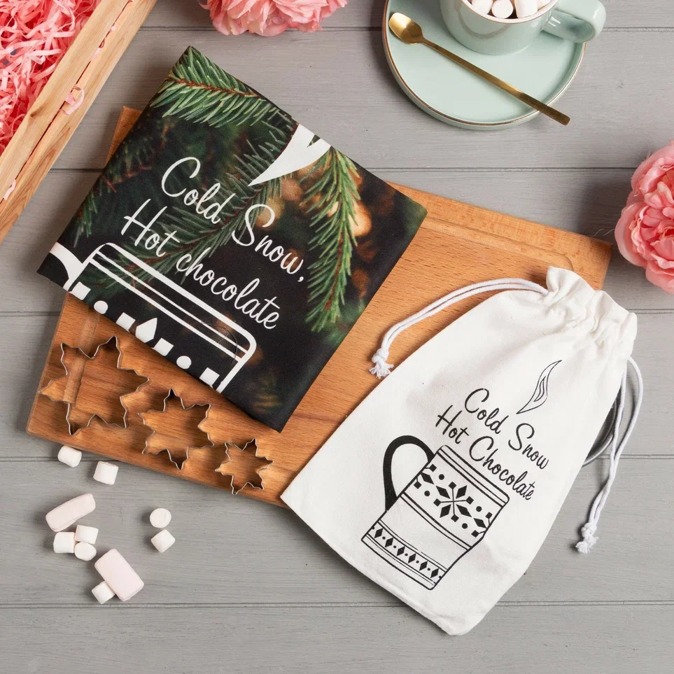 Набор в мешочке Этель Горячий шоколад: полотенце 40х73см, формочки для запекания 3шт арт.7350546 по цене 