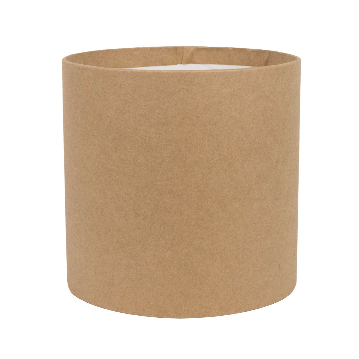 Коробка подарочная круглая без крышки 12x12см, натуральный по цене 