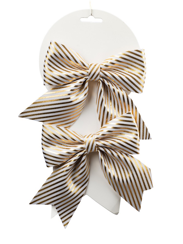 Изделие декоративное Бант набор из 2-х шт 13х14,5х1,6см полиэстер арт.91220 по цене 