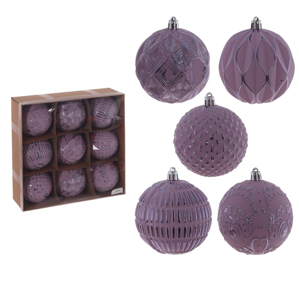 Украшение новогоднее Шар набор из 9-ти шт 7см арт.807923 по цене 