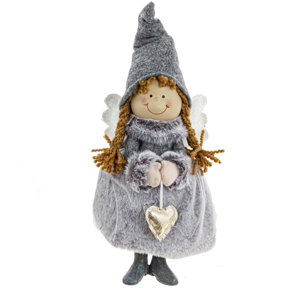 Игрушка набивная Ангел 15х15х34см серый арт.791875 по цене 