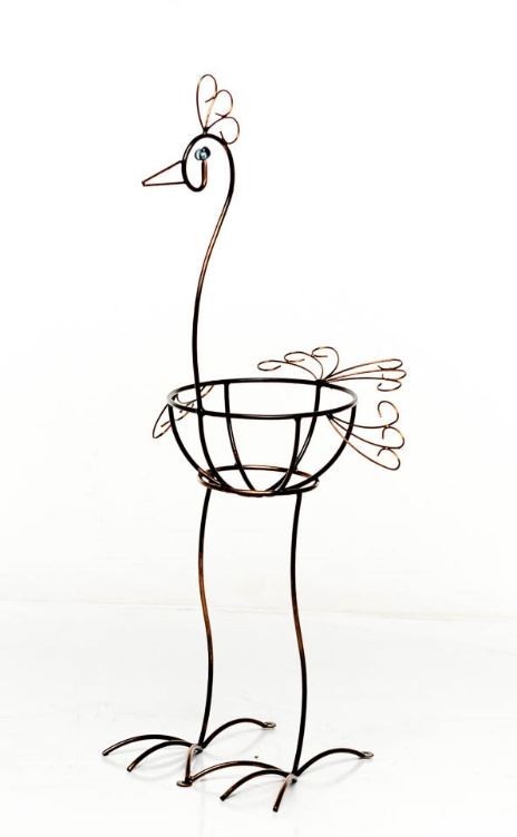 Подставка напольная Птица большая металл, дерево арт.95-002-BG по цене 