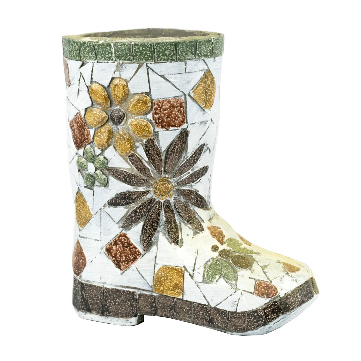 Кашпо Сапог керамика 33x29х15см, серый арт.к000032329 по цене 