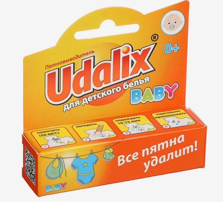 Пятновыводитель Udalix baby, карандаш, для детского белья 35г арт.5398989 по цене 